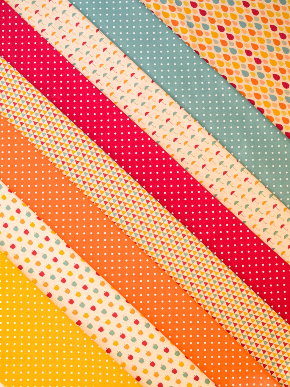 Swafing Baumwolle - Regenschirme - Reststück ca. 40 cm